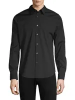 Sylvain Wealth Poplin Long-Sleeve Shirt