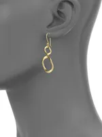 Classico Mini 18K Yellow Gold Open Snowman Drop Earrings