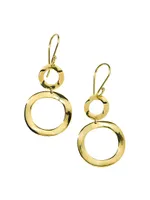 Classico Mini 18K Yellow Gold Open Snowman Drop Earrings