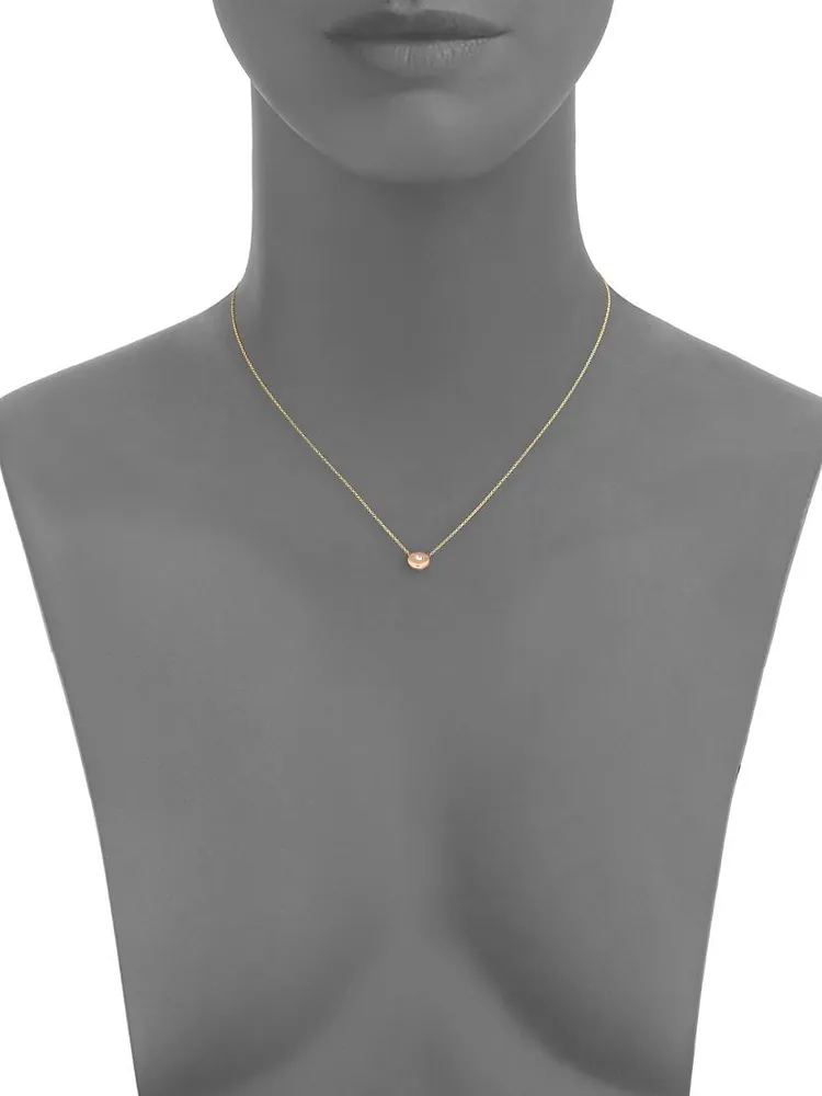 Diamond & 14K Gold Pendant Necklace