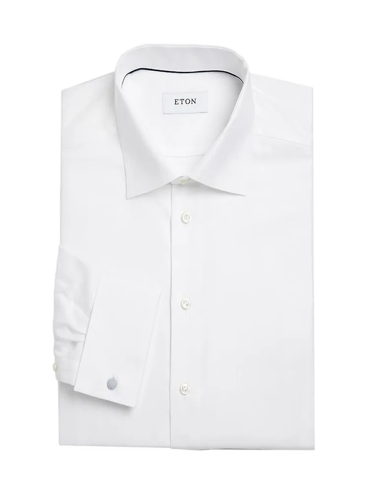 Contemporary-Fit Cavalry Twill French-Cuff Dress Shirt