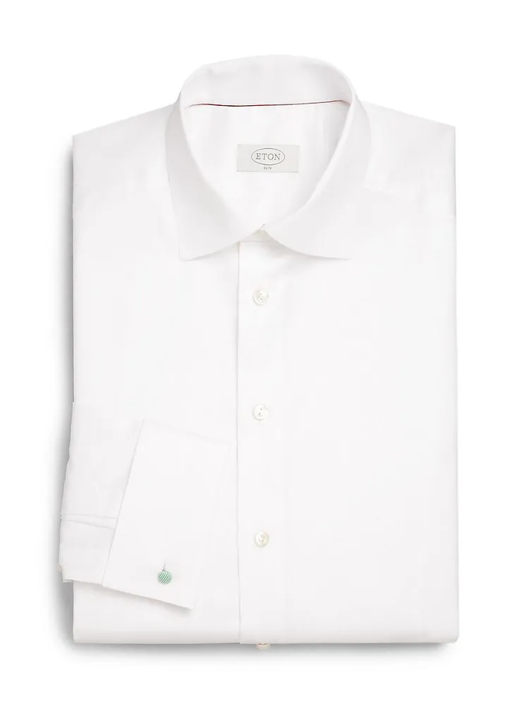 Slim-Fit French Cuff Twill Dress Shirt