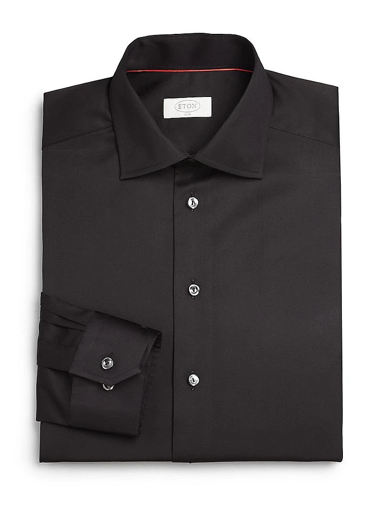 Slim-Fit Twill Dress Shirt