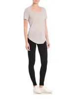 Stretch Cotton-Blend Leggings