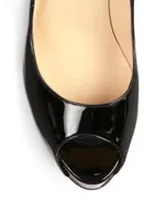 Very Privé 120 Peep-Toe Patent Leather Pumps