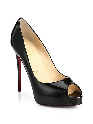 Very Privé 120 Peep-Toe Patent Leather Pumps