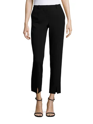 Jennifer Pleated Straight-Leg Pants