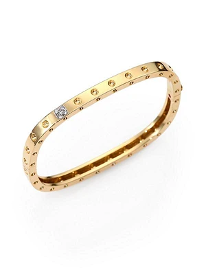 Pois Moi Diamond & 18K Yellow Gold Single-Row Bangle Bracelet