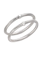 0.22 TCW Primavera Diamond & 18K Gold Woven Bracelet