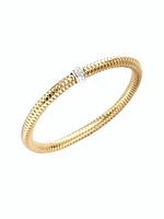 0.22 TCW Primavera Diamond & 18K Yellow Gold Woven Bracelet