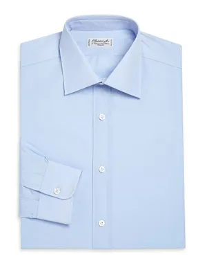 Regular-Fit Cotton Long-Sleeve Dress Shirt