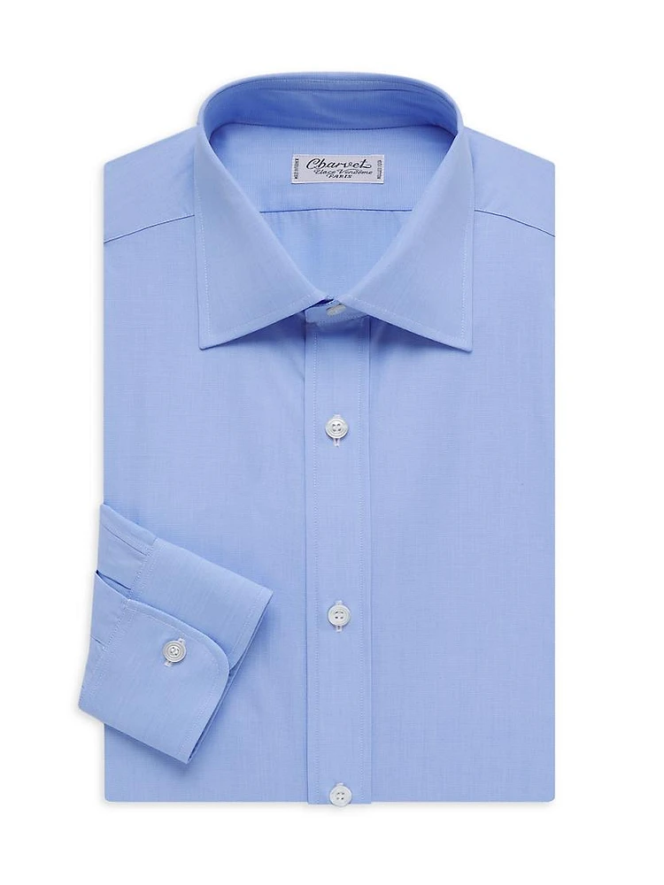 Solid Poplin Dress Shirt