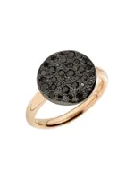 Sabbia Black Diamond & 18K Rose Gold Ring