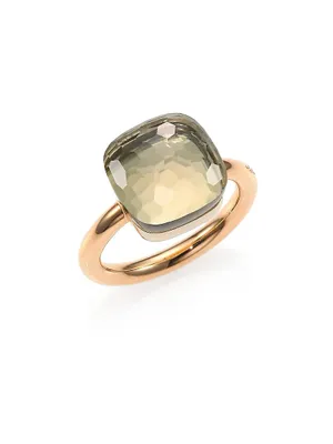 Nudo 18K Rose Gold & Prasiolite Square Ring