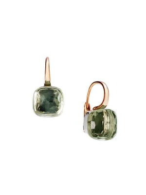 Nudo Two-Tone 18K Gold & Prasiolite Drop Earrings