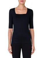 Elements Jersey Square Neck Top