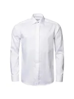 Contemporary Fit Diamond Weave Formal Shirt