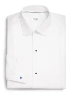 Slim-Fit Plisse Tuxedo Shirt