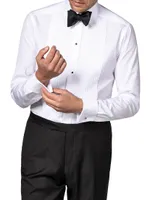 Slim-Fit Plisse Tuxedo Shirt