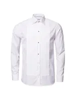 Slim-Fit Plisse Tuxedo Shirt