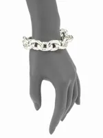 Classico Jumbo Sterling Silver Hammered Bastille Link Bracelet