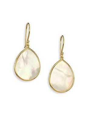 Polished Rock Candy Small 18K Yellow Gold & Mother-Of-Pearl Teardrop Earrings