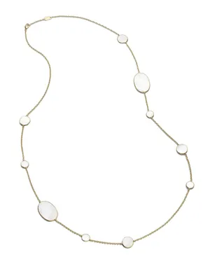 Polished Rock Candy 18K Yellow Gold & Mother-Of-Pearl Mixed-Shape Necklace