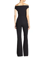 Rebecca Off-The-Shoulder Flared Jumpsuit