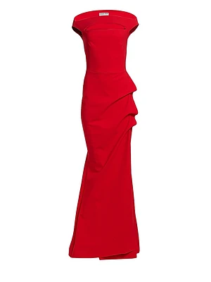Melania Off-The-Shoulder Gown