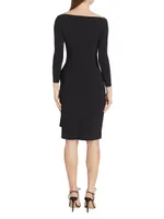 Cassandre Wrap-Effect Boatneck Dress