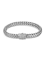 Classic Chain Diamond & Sterling Silver Medium Bracelet