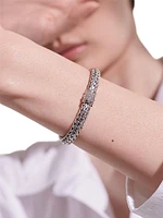 Classic Chain Diamond & Sterling Silver Medium Bracelet