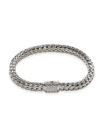 Classic Chain Diamond & Sterling Silver Medium Bracelet