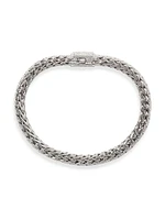 Classic Chain Diamond & Sterling Silver Medium Bracelet