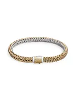 Classic Chain 18K Gold & Sterling Silver Reversible Bracelet