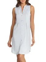 Cotton Deluxe Button-Front Tank Gown