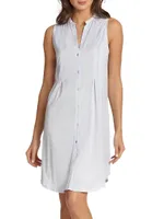 Cotton Deluxe Button-Front Tank Gown