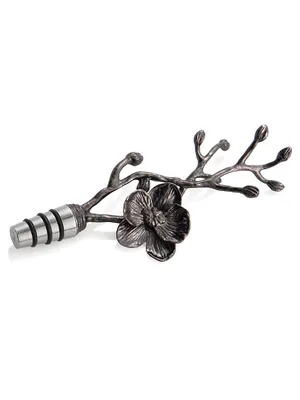 Black Orchid Wine Stopper