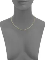 18K Yellow Gold Ribbon Necklace Chain