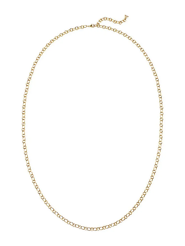 18K Yellow Gold Ribbon Necklace Chain