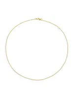 18K Yellow Gold Ball Necklace Chain