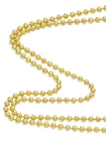 18K Yellow Gold Ball Necklace Chain