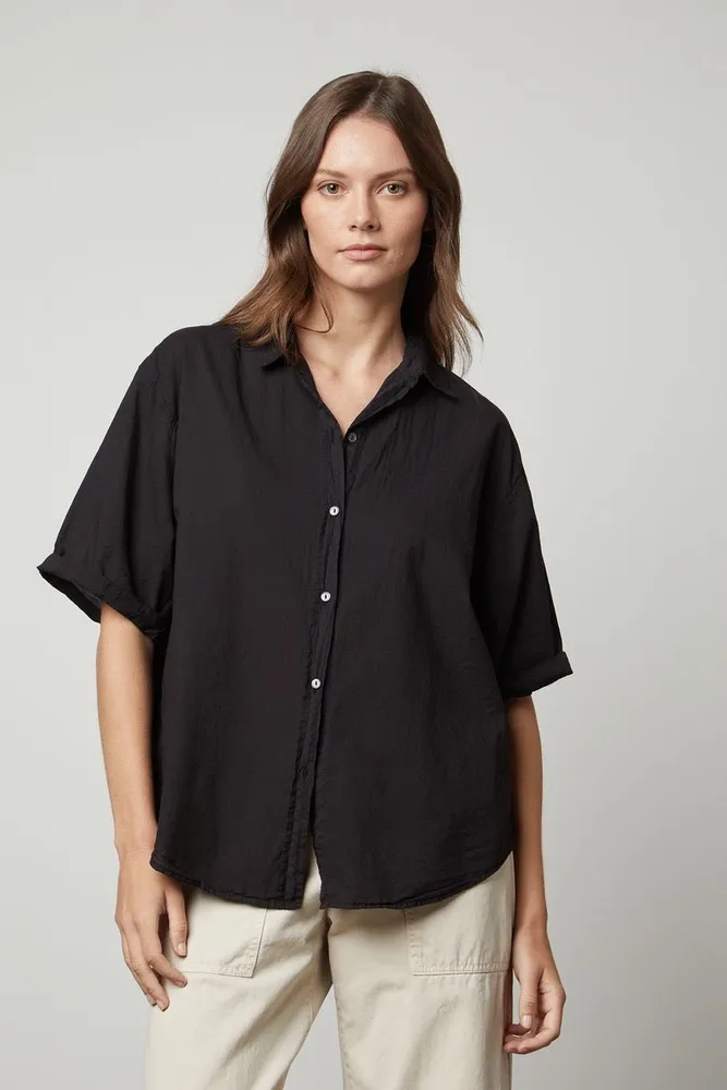 Velvet - Shannon Cotton S/S Shirt Black