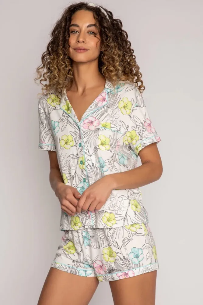 PJ Salvage - Floral Playful Prints White