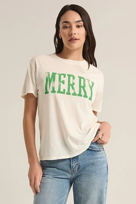 Z Supply - Merry Boyfriend Tee Sea Salt