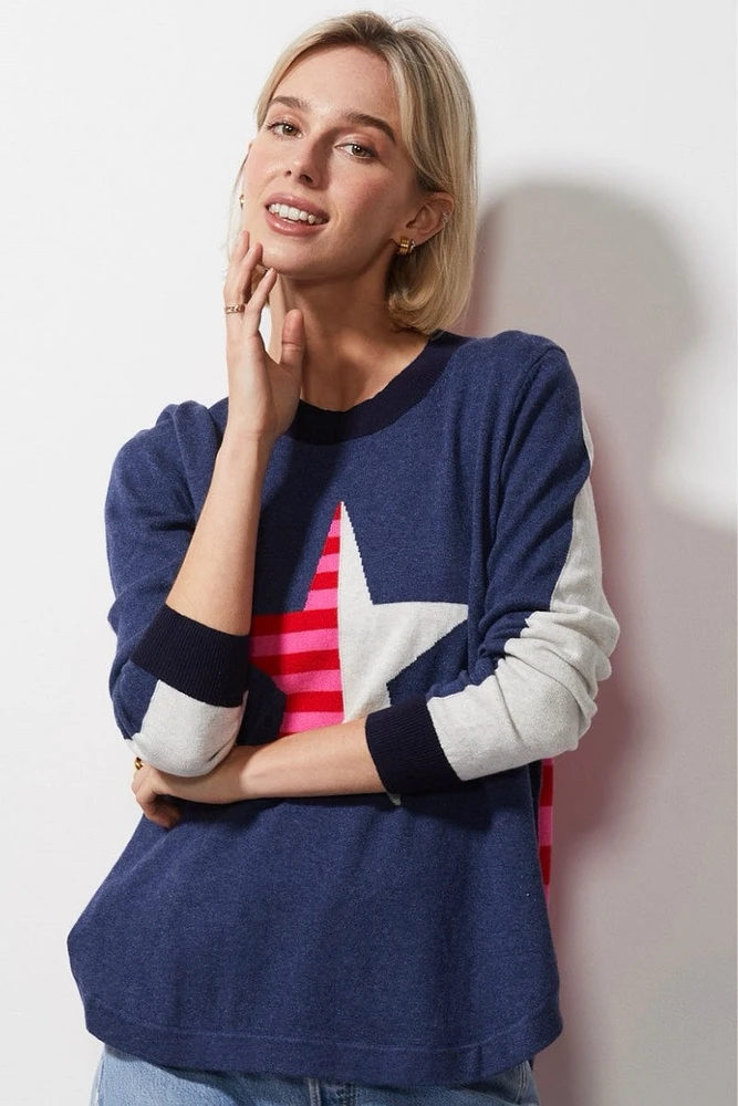 Zaket & Plover - Stripey Stardom Sweater Denim