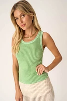 Project Social T - Cooper Rib Tank Island Green