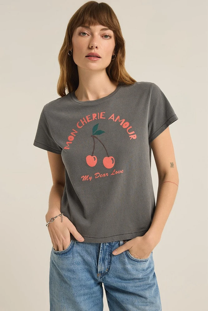 Z Supply - Cherry Tourist Tee Charcoal Moon