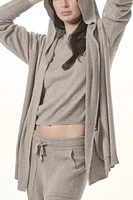 Splendid - Georgie Hoodi Cardigan Tawny Heather