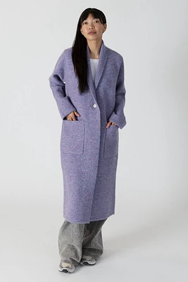 Lyla & Luxe - Judith Eco Shawl Coat Purple Marl